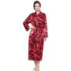 Women silk floral robe kimono sleepwear