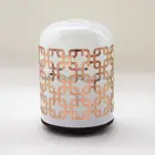 high quality new design pillar Glass Aroma Diffuser with rose gold paper
