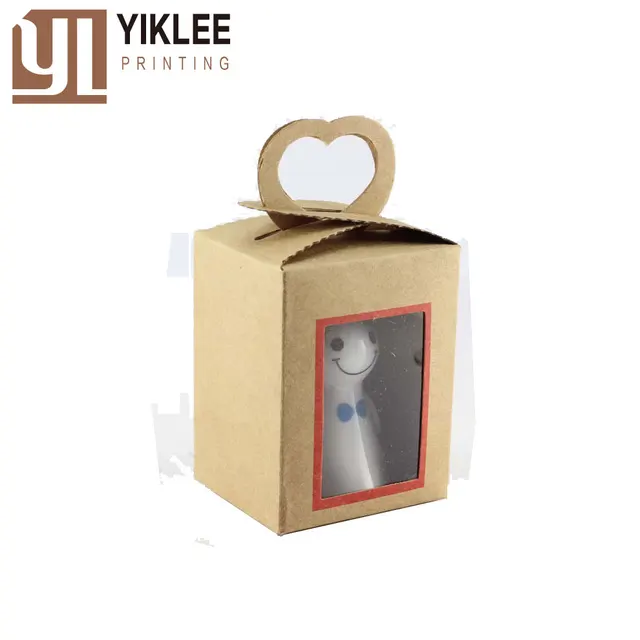 custom folding design brown kraft paper packaging box for gift