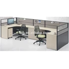 Open Workstation U Shape Office Partition USA Office Cabins (FOH-JT9B)