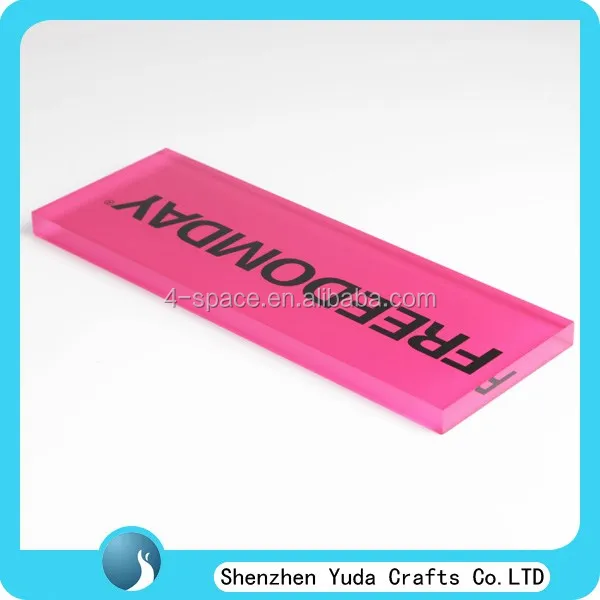 black logo block acrylic paperweight with logo printing
