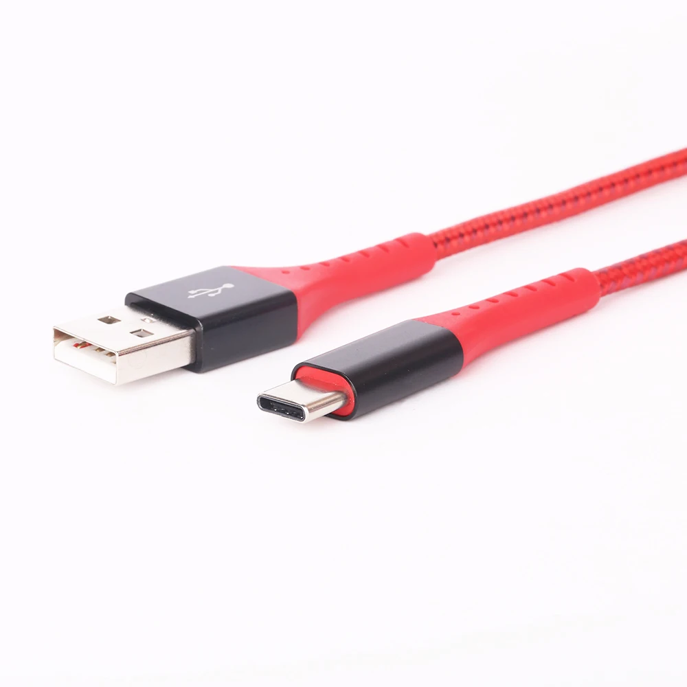 2018 factory new design nylon braided aluminium shell 480Mbps 2.4A fast Charging USB 2.0 type C data sync usb cable - ANKUX.COM