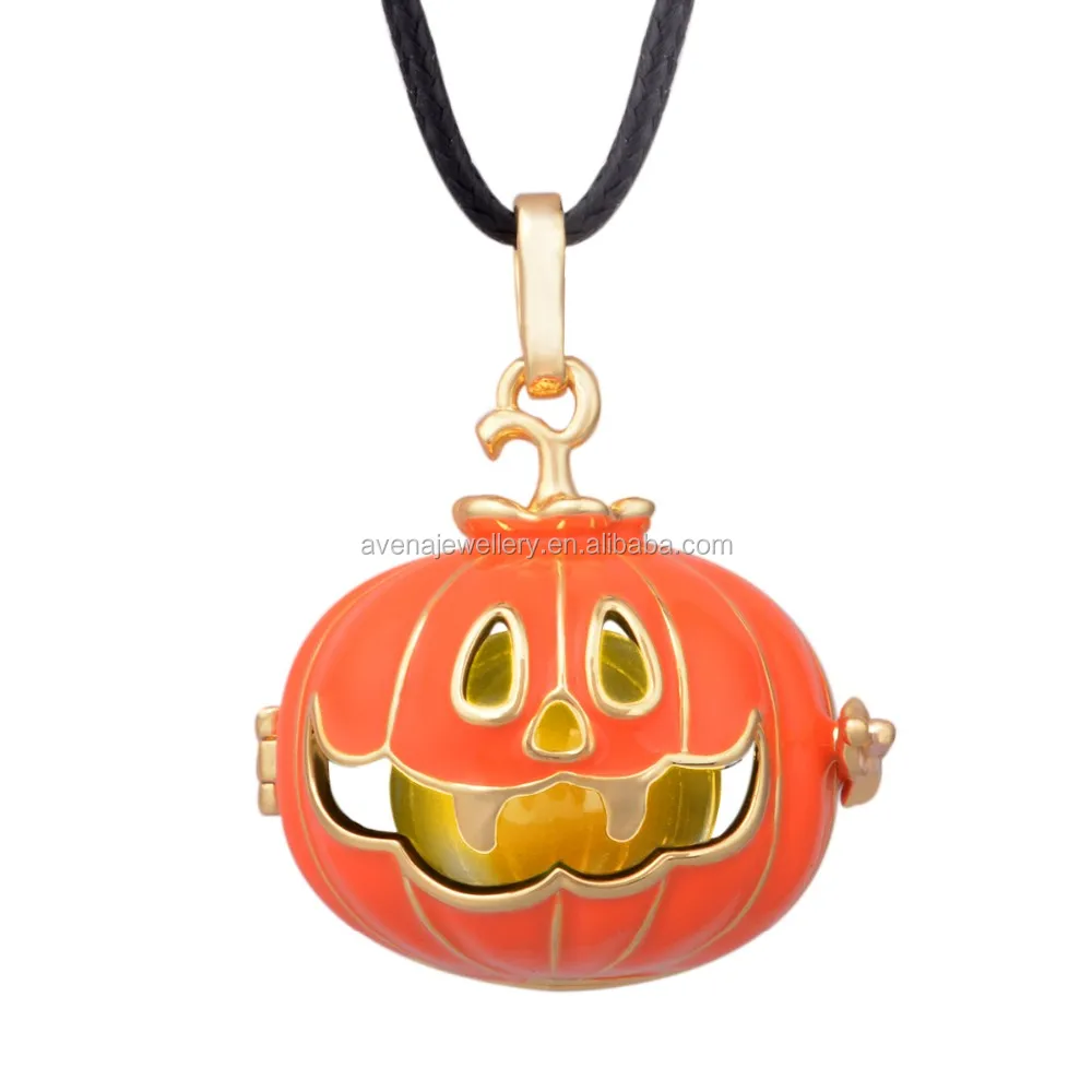 halloween decoration pumpkin pendant chime ball gold jewelry