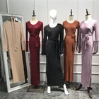 Muslim Women Islamic Clothing latest Models New Pleated Dresses Hot Style European Abaya