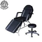 black portable tattoo cosmetology chair facial bed with stool