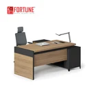 Good quality Germany office furniture large steel legs and cabinet office desk executive desk