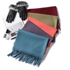 Cosum ladys festival pashmina scarf shawl double side colors scarf winter woman 100% cashmere scarf