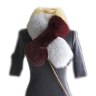 Detachable Big Fox Fur Collar Fashion Lady's Winter Fox Fur Scarves