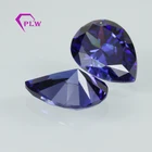 manufacturer price fancy cut tanzanite pear cubic zirconia cz stone
