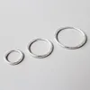 925 Italian Silver micron plating Simple circle hoop earrings for Minimalist