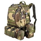 Factory Wholesale Tactical Military Rucksack 600D Oxford Durable Camping Backpack 4 In 1Molle Bag Set