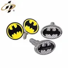 ShuangHua New custom engraved fashion batman logo metal cufflinks for men