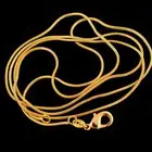 30 inch gold plated 1mm snake chain with Lobster Claw Clasp