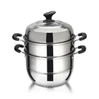 Hot Stainless Steel Food Steamer Pot Chinese Bun Steamer Dumpling Steamer