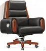 Luxury Wooden Executive Office Furniture Leather Chair For Heavy Tall Big People