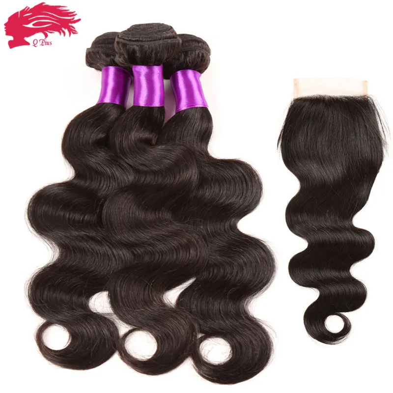 Best Brazilian Body Wave With Closure 7A Brazilian Virgin Hair With Closure 4 Bundles With Closure Top Lace Closure With Bundles