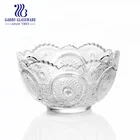 Decorative Clear carved glass bowl tableware fruit salad serving bowl