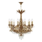 Luxury Crystal Neo-classic French Black Elegant Shade 12 Lights Antique Bronze Living Room Chandeliers