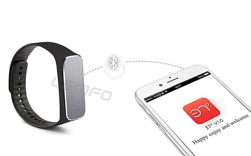 37 Degree Bluetooth Smart Band Heart Rate Bracelet Blood Pressure Fitness Tracker Wristband With Passometer Sport Smartband