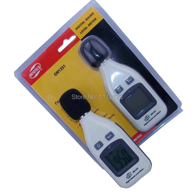 Sending Retail Package Free Shipping GM1351 30-130dB Digital sound level meter noise tester in decibels LCD screen Brand New
