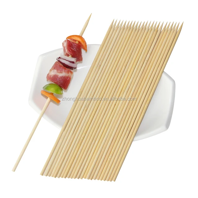 bamboo meat stick for barbecue bamboo sticks round bbq skewer