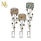 Customized 1M Tree Shape Vintage Landscape Outdoor Rusty Metal Garden Decoration