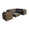 hot sale lows outdoor furniture I shaped rattan sofa sets