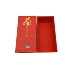 Custom logo Luxury surprise red gift packaging gold stamping bag with box