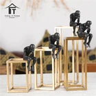 Modern abstract stainless steel sculpture metal craft art decorations figures