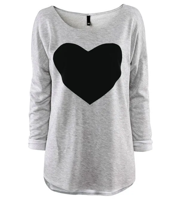 2015 Spring Summer Design New Fashion Cultivate Women's Moral Character Long Sleeve T-shirt Women Plus size S-XL
