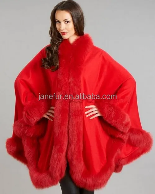 fur trimmed cape photo