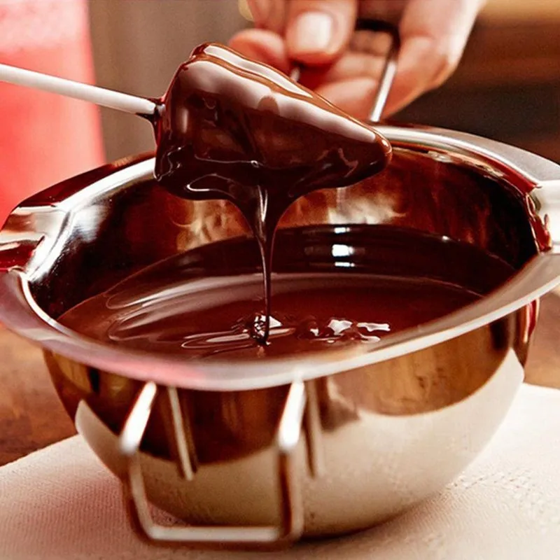 1Pc Stainless Chocolate Melting Pot Butter Milk Pouring Bowl Kitchen Bakery Baking Mixing Tools Helper Gadgets Bakeware