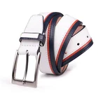 new design whit sport golf club leather belt gentleman long life usage pin buckle belts