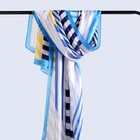 High quality four colors shawl silk satin striped scarf silk fabric for scarf