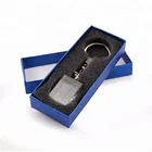 Hot sale rectangle crystal glass keychain LED light crystal keyring for giveaway gifts