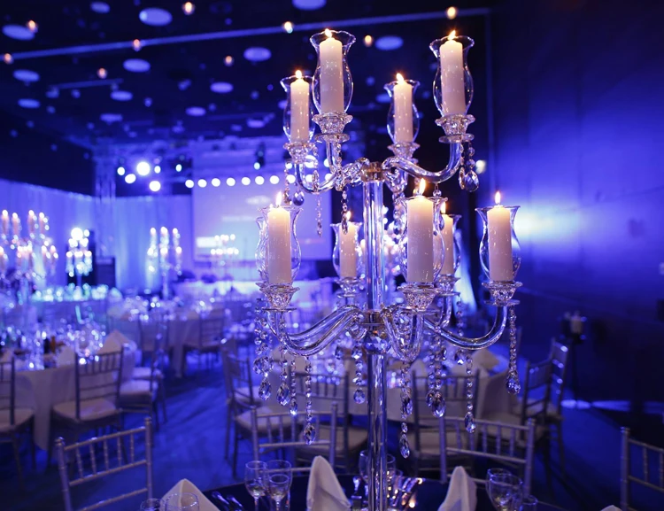 crystal standing candelabra