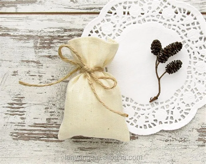 muslin favor bags small wedding gift bags ivory candy bags