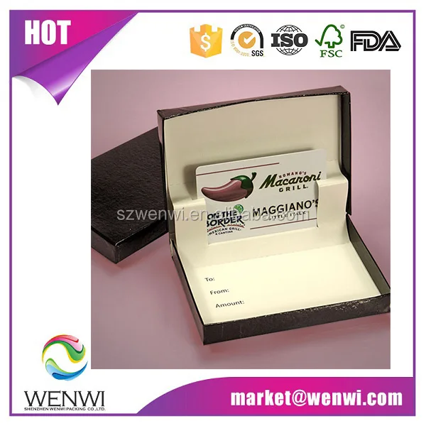 luxury custom design credit card packaging gift box