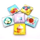 Round Shape Decorative Fridge Clear Glass Magnets