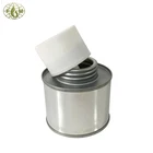 Empty silver screw cap sealing type 100g metal tin cans with brush