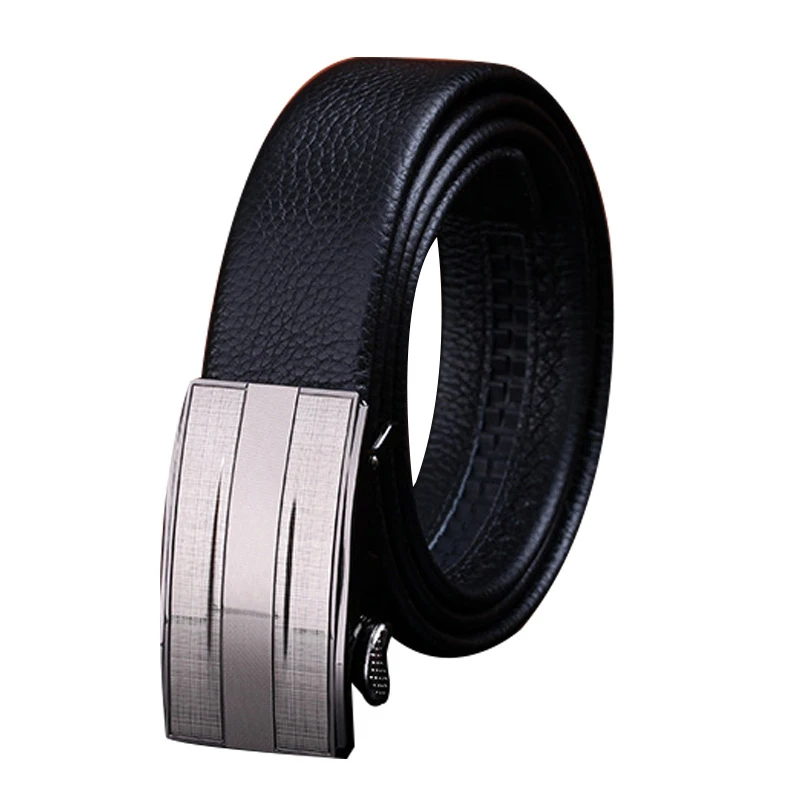 2015 Hot New Mens Genuine Leather Belt with Fashion Automatic Metal Buckle Cow Leather Luxury Man's Belt for Apparel Accessories