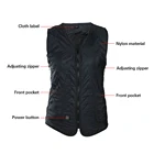 electric 5v outdoor intelligent battery operated rechargeable safety adjustable carbon fiber heated vest for men and women