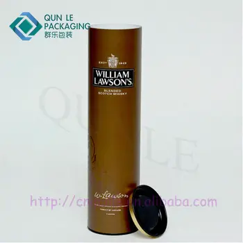 luxury custom cardboard wine box with black tin lid