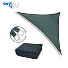 Dark Green Stock Sunsail 4.2x4.2x6m Triangle HDPE Shade Sail for Wholesale