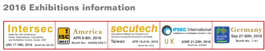 2016 Exhibition information