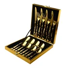 Wholesale high quality custom mirror polish multiple styles spoons forks knives stainless steel cutlery set