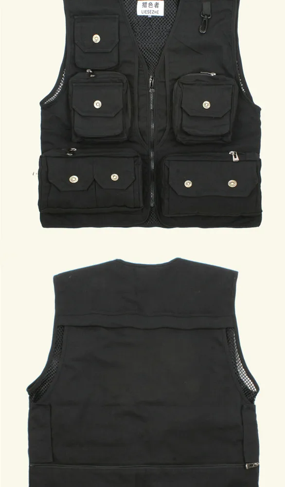2015 New Spring and Autumn and Winter Men's Casual Sports Vests for Photograher Male Denim Sleeveless Jacket for Hunting Vests