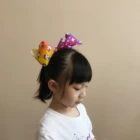 Wholesale Decoration Unicorn Printed Ribbon Hair accessories with clip