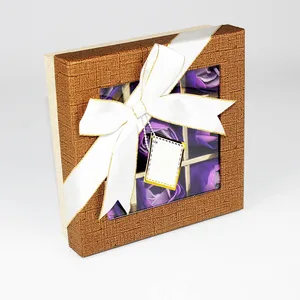 chocolate cardboard candy paper packing gift box with clear lid