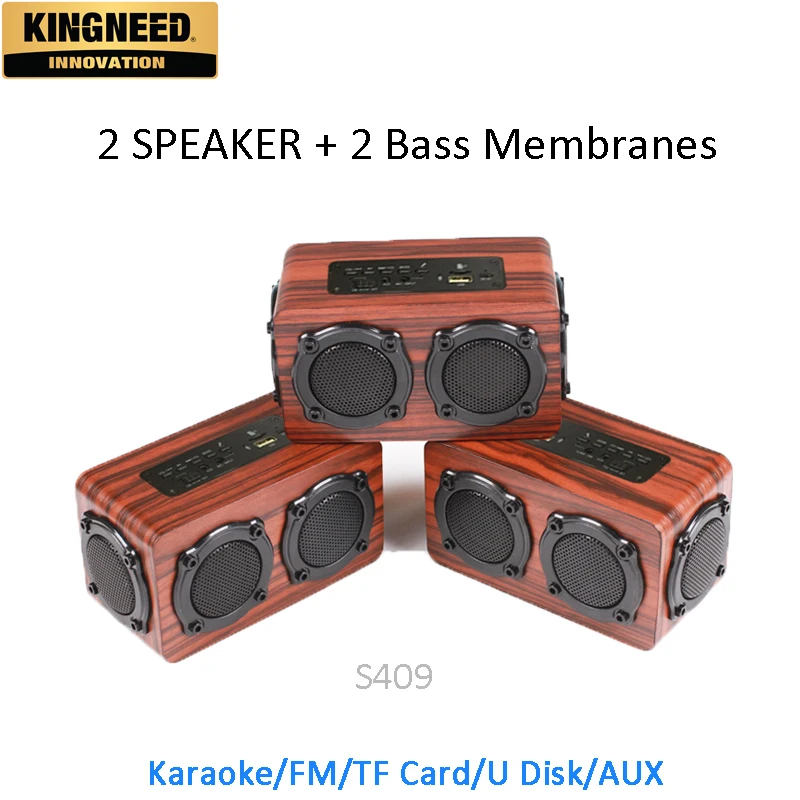 KINGNEED S409 music min wooden bluetooth speaker - ANKUX.COM